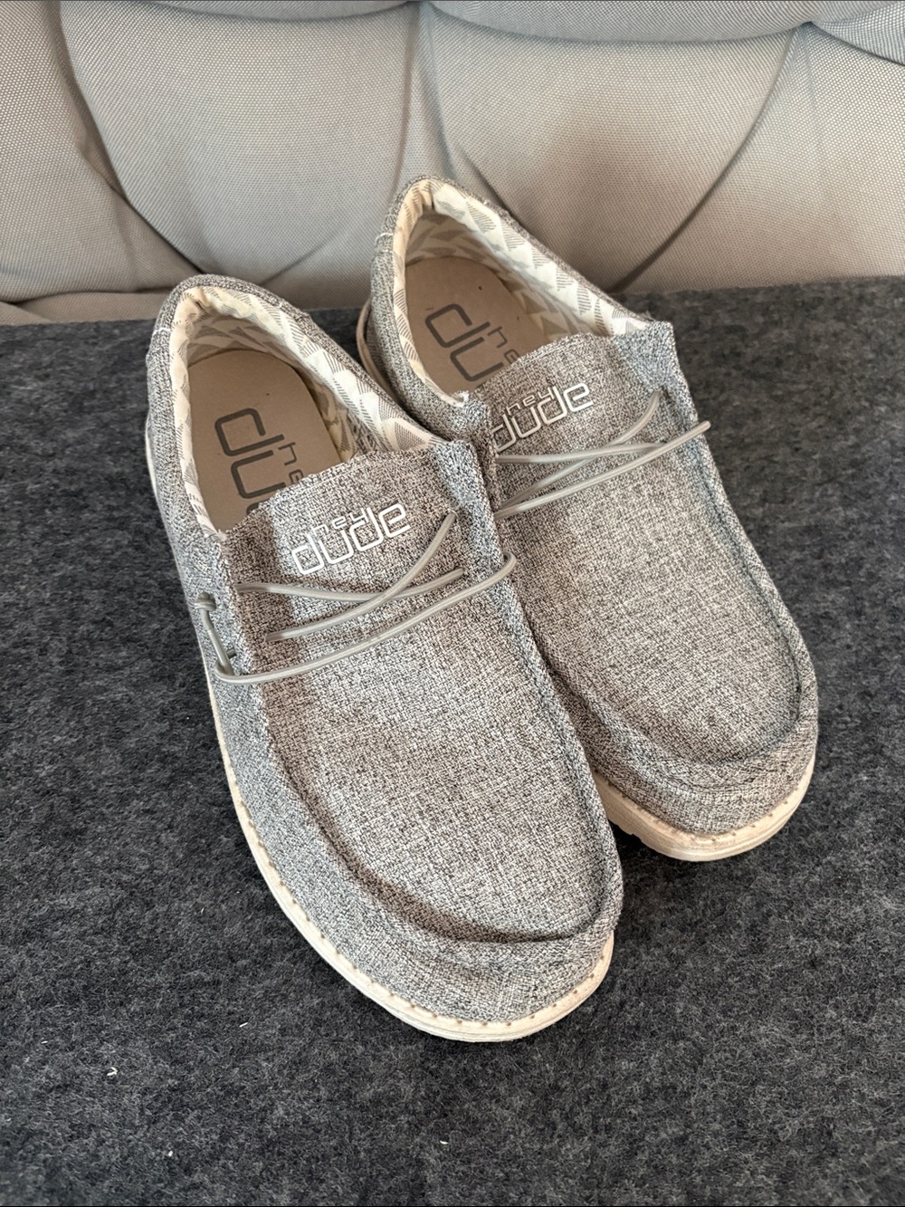 Hey Dude Wally Sox Slip-On Shoes — Gray
